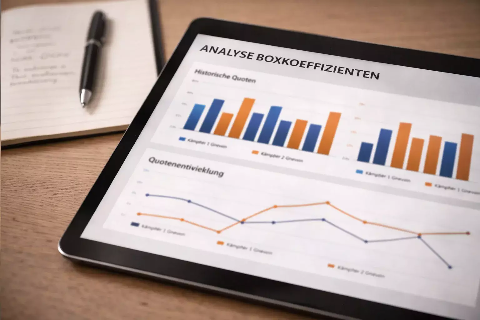 Statistiken und Diagramme zur Analyse von Boxkampf-Quoten